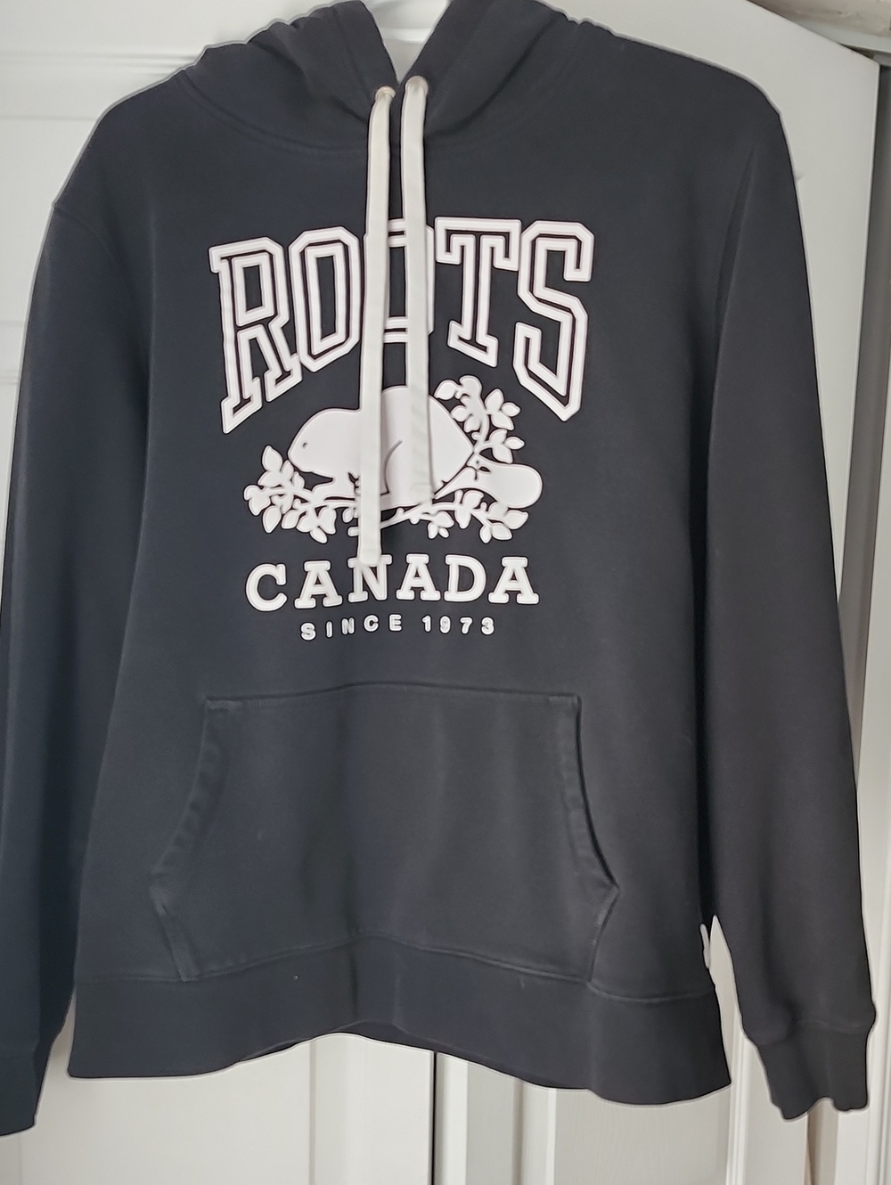 Roots Canada Black Logo Hoodie